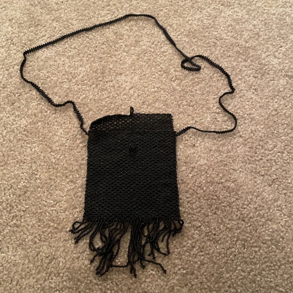 Black beaded small purse